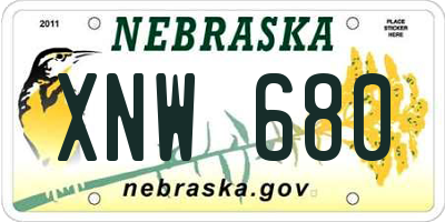 NE license plate XNW680
