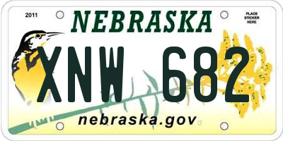 NE license plate XNW682