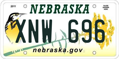 NE license plate XNW696