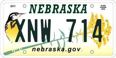 NE license plate XNW714