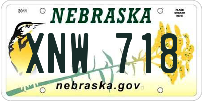 NE license plate XNW718