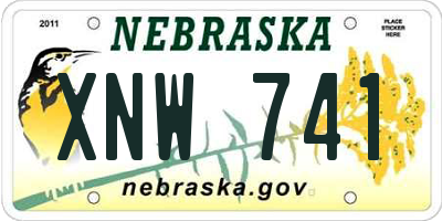 NE license plate XNW741