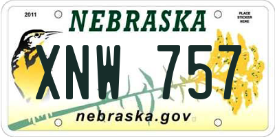 NE license plate XNW757