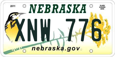 NE license plate XNW776