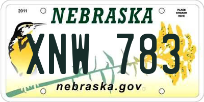 NE license plate XNW783