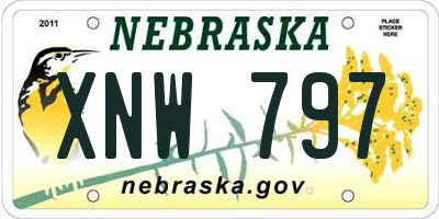 NE license plate XNW797