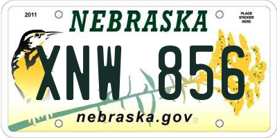 NE license plate XNW856