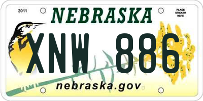 NE license plate XNW886
