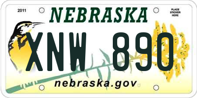 NE license plate XNW890