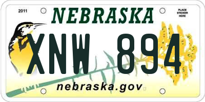 NE license plate XNW894