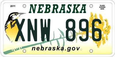 NE license plate XNW896