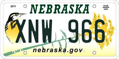NE license plate XNW966