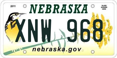 NE license plate XNW968