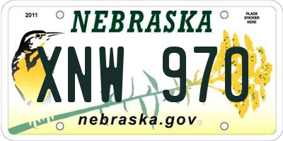 NE license plate XNW970