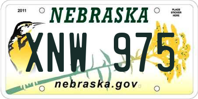 NE license plate XNW975