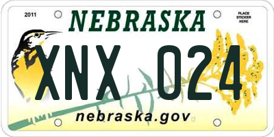 NE license plate XNX024