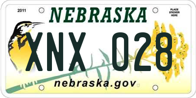 NE license plate XNX028