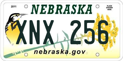 NE license plate XNX256