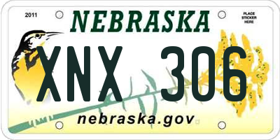 NE license plate XNX306