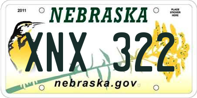NE license plate XNX322