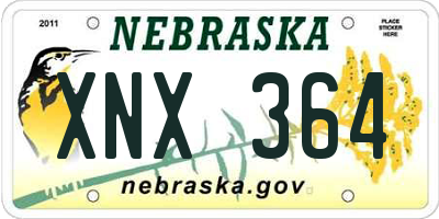 NE license plate XNX364