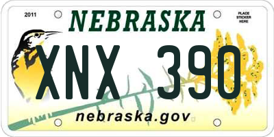 NE license plate XNX390