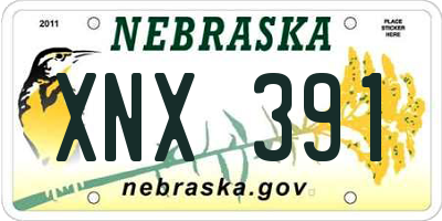 NE license plate XNX391