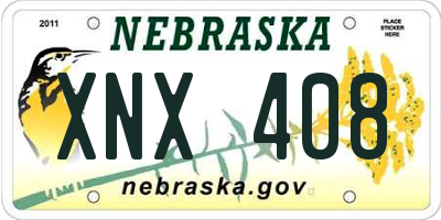 NE license plate XNX408