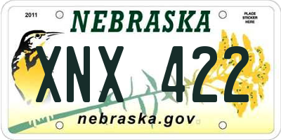 NE license plate XNX422