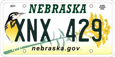 NE license plate XNX429