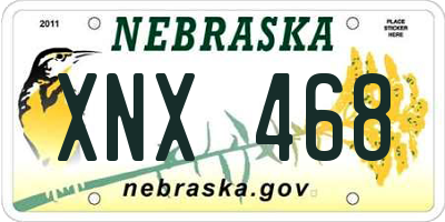 NE license plate XNX468