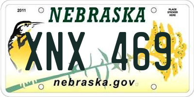 NE license plate XNX469