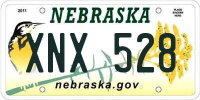 NE license plate XNX528