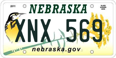 NE license plate XNX569