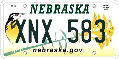 NE license plate XNX583