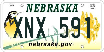 NE license plate XNX591