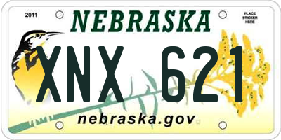 NE license plate XNX621