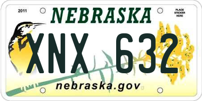 NE license plate XNX632