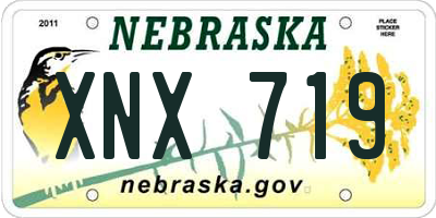 NE license plate XNX719