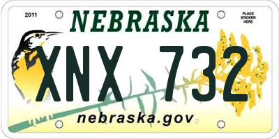 NE license plate XNX732