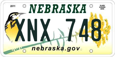 NE license plate XNX748