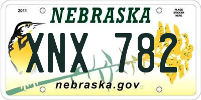 NE license plate XNX782