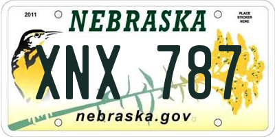 NE license plate XNX787