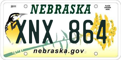 NE license plate XNX864