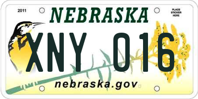 NE license plate XNY016