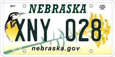 NE license plate XNY028