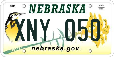 NE license plate XNY050