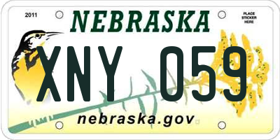 NE license plate XNY059
