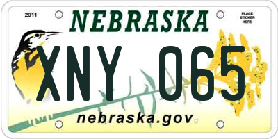 NE license plate XNY065