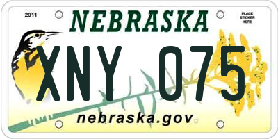 NE license plate XNY075